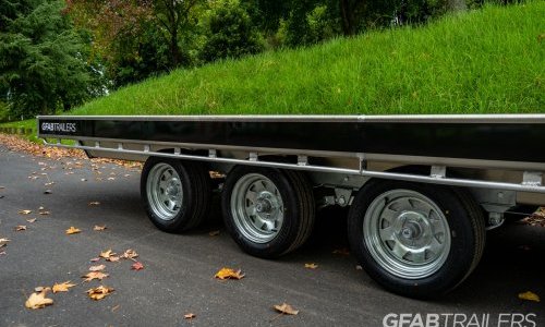 GFAB Triple Axle Alloy Flat Deck Trailer - Galvanised Wheels